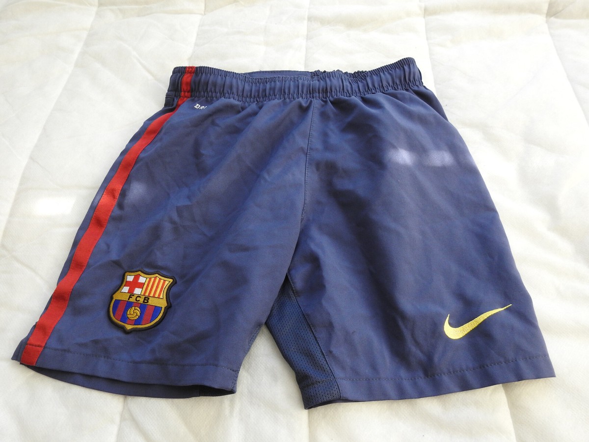 FC Barcelona Home Shorts Nike Navy Blue Short Pants Size Boys S