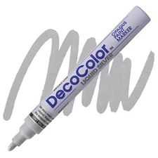 DecoColor, Paint Marker, Silver Ink, Broad Point, Opaque Marker, Permanent