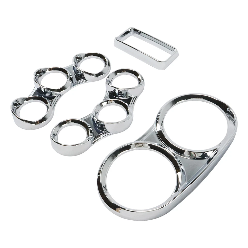 Fit For Peterbilt 379 384 386 387 389 Instrument Dash Gauge Covers Kit W/ Visor Foto 3 de 4