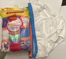 hanes girls panties  Bikini Underwear-size12 lot Of 25pc 100 cotton