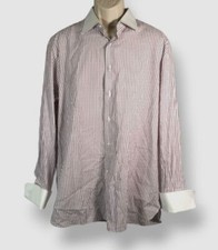 Stefano Ricci Men's Red Striped Button-Down French-Cuff Dress Shirt 17 / 43