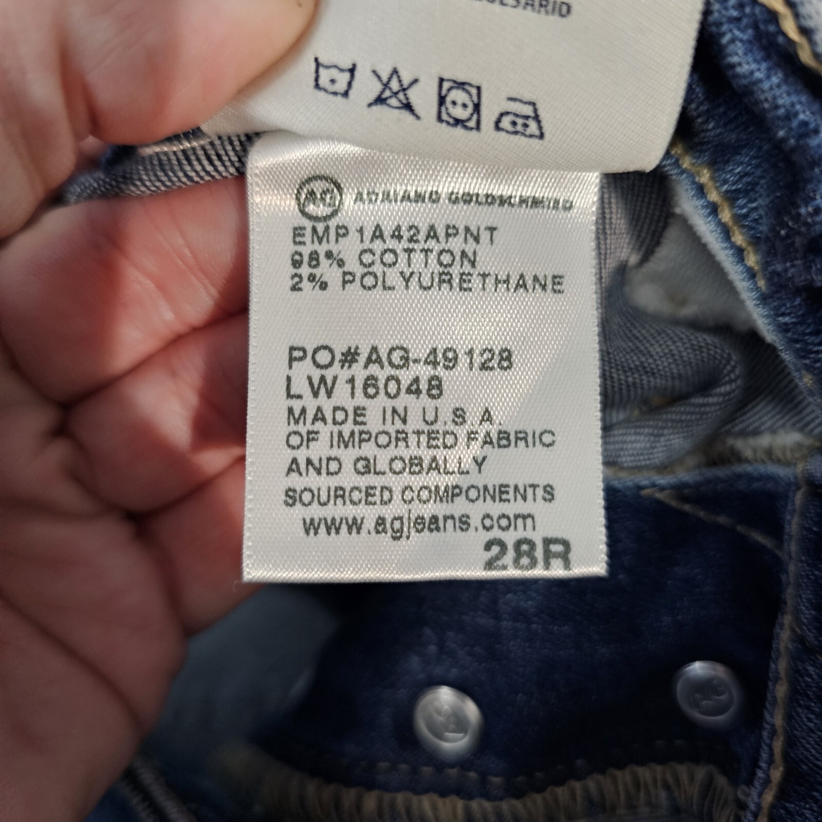 Anthropologie AG Vintage Stevie Ankle Button Up Jeans Women's Size 28 EUC thumbnail 9