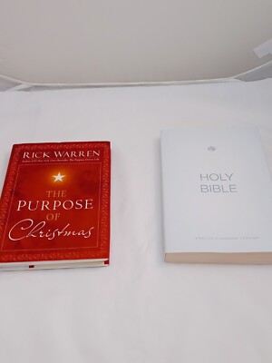 The Purpose of Christmas by Rick Warren (2008, Hardcover) & Holy Bible