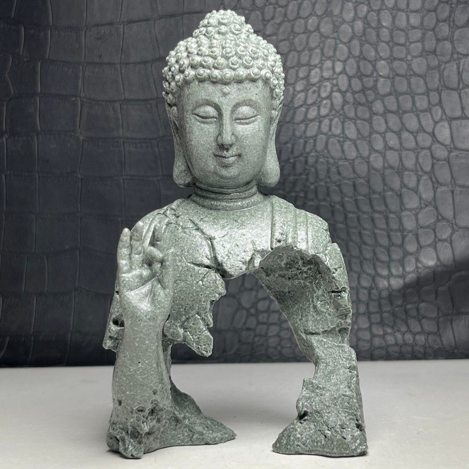 Natural Crystal Mineral Specimen Quartzite. Handcarved Buddha. Statue.GIFT.JG eBay