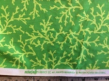 MICHAEL MILLER #PC6622 SEA CORAL-GREEN- BY THE YARD