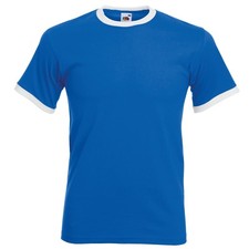 Image of Printed Ringer T-Shirt Any Text,Image,Logo,Branded,Promo Print Back & Front