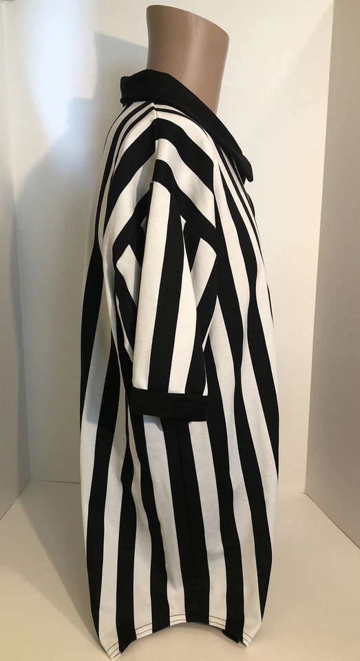Ropa deportiva de trabajo en equipo para hombre camiseta de árbitro blanca y negra talla XL Foto 2 de 4