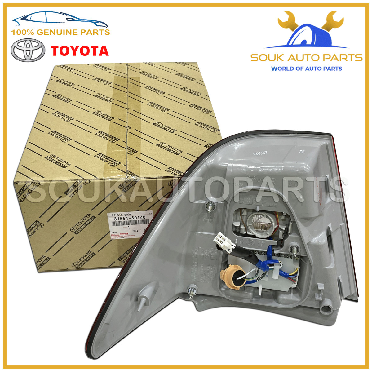 81551-50140 Genuine Toyota PASSENGER SIDE TAIL LIGHT LAMP (RH) For 
