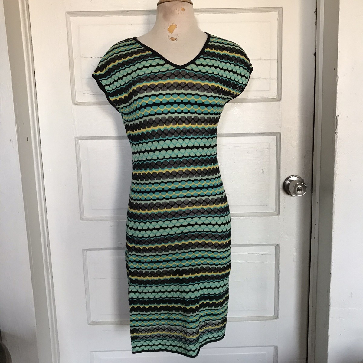 missoni green knit dress Ribbed Knit Dress