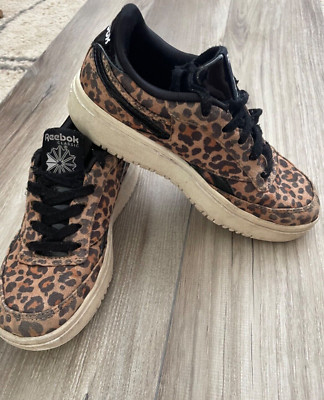Reebok Classic Suede Animal Print Girls Shoes Size US 1 Sneakers