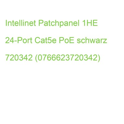 INTELLINET Patchpanel 1HE 24-Port Cat5e PoE schwarz 720342 (0766623720342)