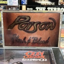 Poison - Flesh and Blood 1990 Cassette Tested Unskinny Bop Glam Rock Capitol EMI
