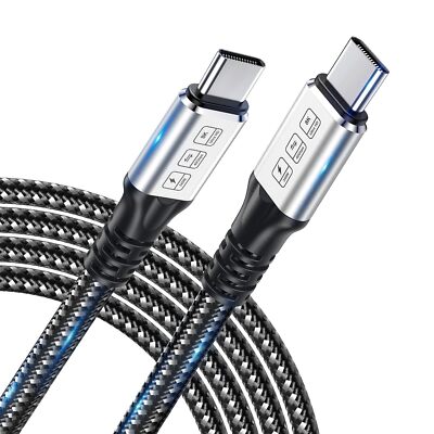 240W Thunderbolt 4 Cable USB C Data Cable Supports 40Gbps Date Transfer and S...