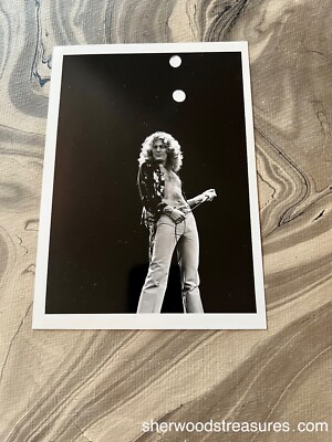 ROBERT PLANT BOB LEAFE VINTAGE  LED ZEPPELIN  CONCERT PHOTO 5'' X 7'' Stamped