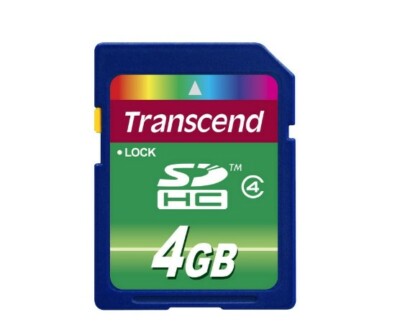 Transcend flash memory card 4 GB CLASS 4 SDHC TS 4 GSDHC 4