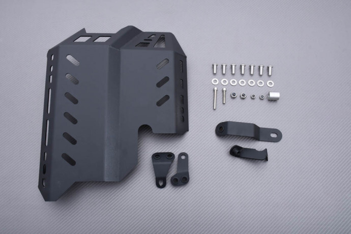Carter de protection moteur CB500F en alu brossé découpé au laser