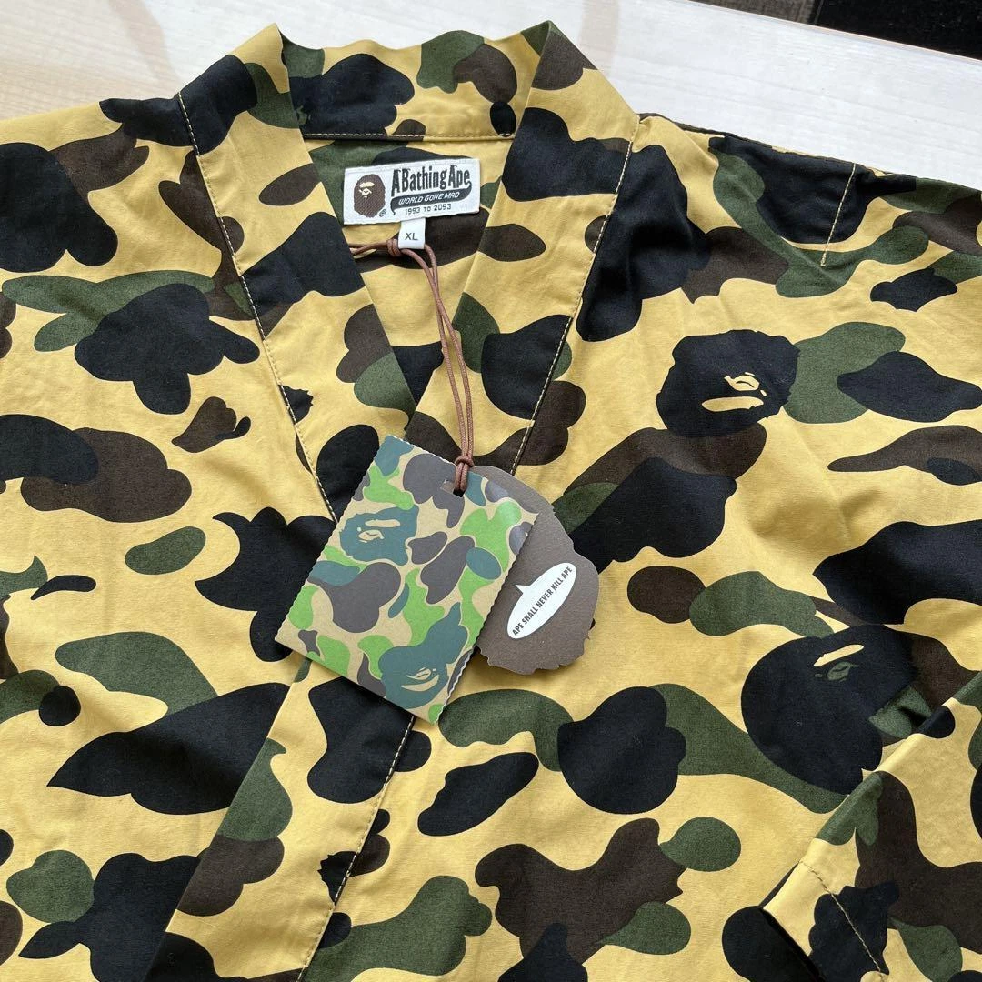 A BATHING APE (BAPE) Giacca BAPE XL mai usata autentica rara Haori con etichetta