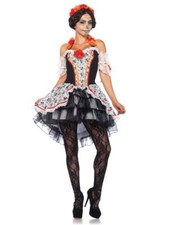 2Pc Sugar Skull Senorita Day of the Dead Costume NWT LA85557X Size 3X/4X