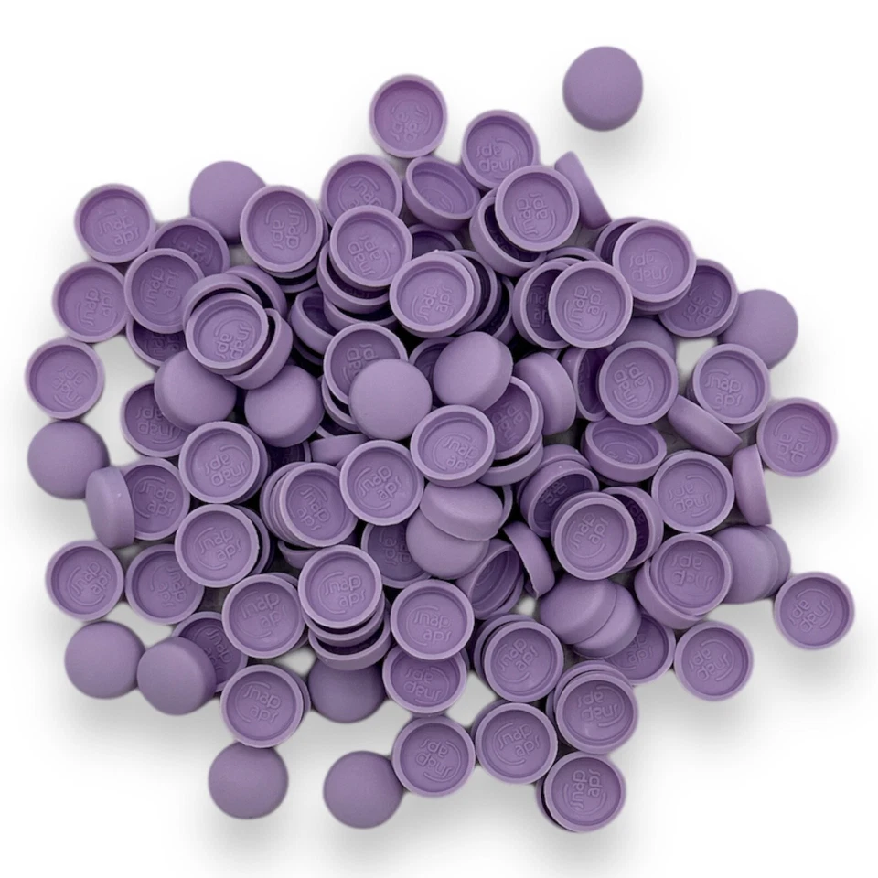 SNAP-ON Heather Purple, Two Piece Matt 6/8g Dome Screw Snap-Caps™ Cover Plastic Screws