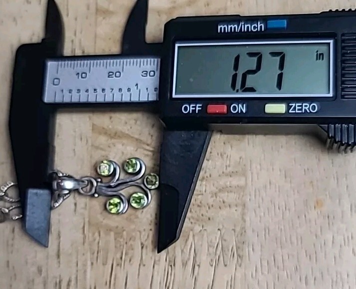 Sterling 925 Solid Silver Natural Peridot Pendant… - image 22