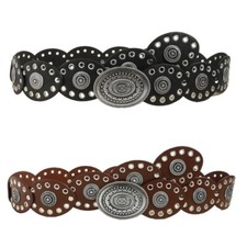 Women Western Waist Belt Decorative Belt for Pants Dress Oval Buckle Wide Belts