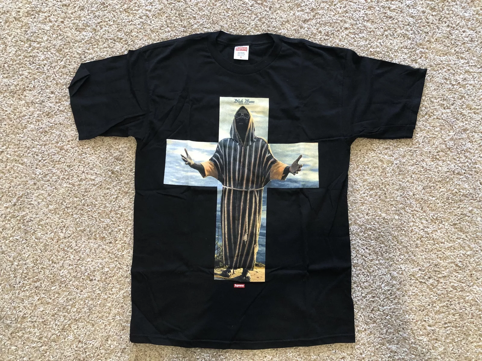 T shirt noir Supreme Isaac Hayes Moïse M F/W 12