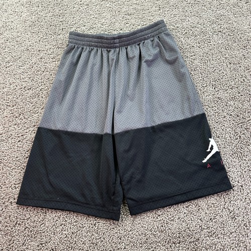 Nike Air Jordan Shorts Boys Extra Large Gray Black Jumpman Basketball Kids * - Picture 2 of 11