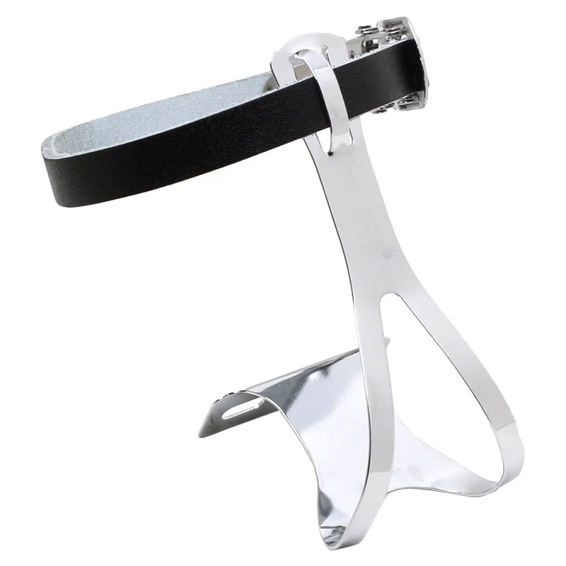 STEEL CLASSIC PRO MOUNTAIN BICYCLE BIKE MTB ATB TOE CLIPS W/STRAPS PAIR 95791 - Image 2 of 3