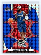 2021-22 Panini Mosaic Choice BLUE RED Prizm /99 Marcus Morris Sr #151 CLIPPERS