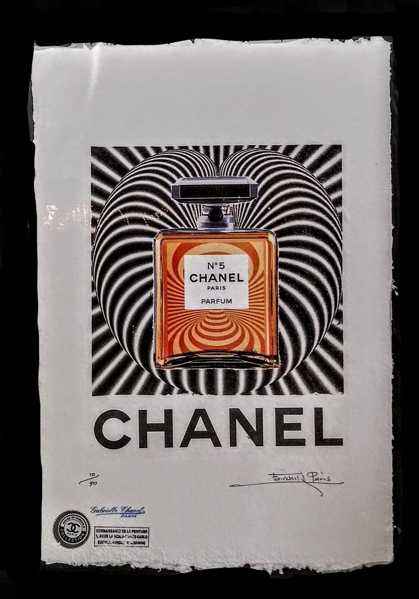超希少! Chanel No 5 Parfum/ Fairchild Paris CHANEL No.5 Bottle, Limited Edition 22'x 15'x Signed