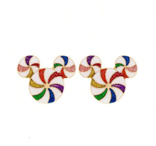 NEW Mickey Mouse Swirl Inspired Stud Earrings Mickey Ears Disney Gift Cute