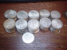 ANGEBOT , BRD , 1967 F , 10  x 5 DM Mark , Humboldt , Anlageposten / Investment