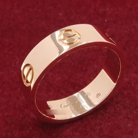 Cartier Love Ring size US7.25 EU55 18k Rose Gold Auth #5185