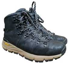 Danner Dry Women 7.5 Mountain 600 Leather Boots Black/Grey 200g Primaloft Vibram