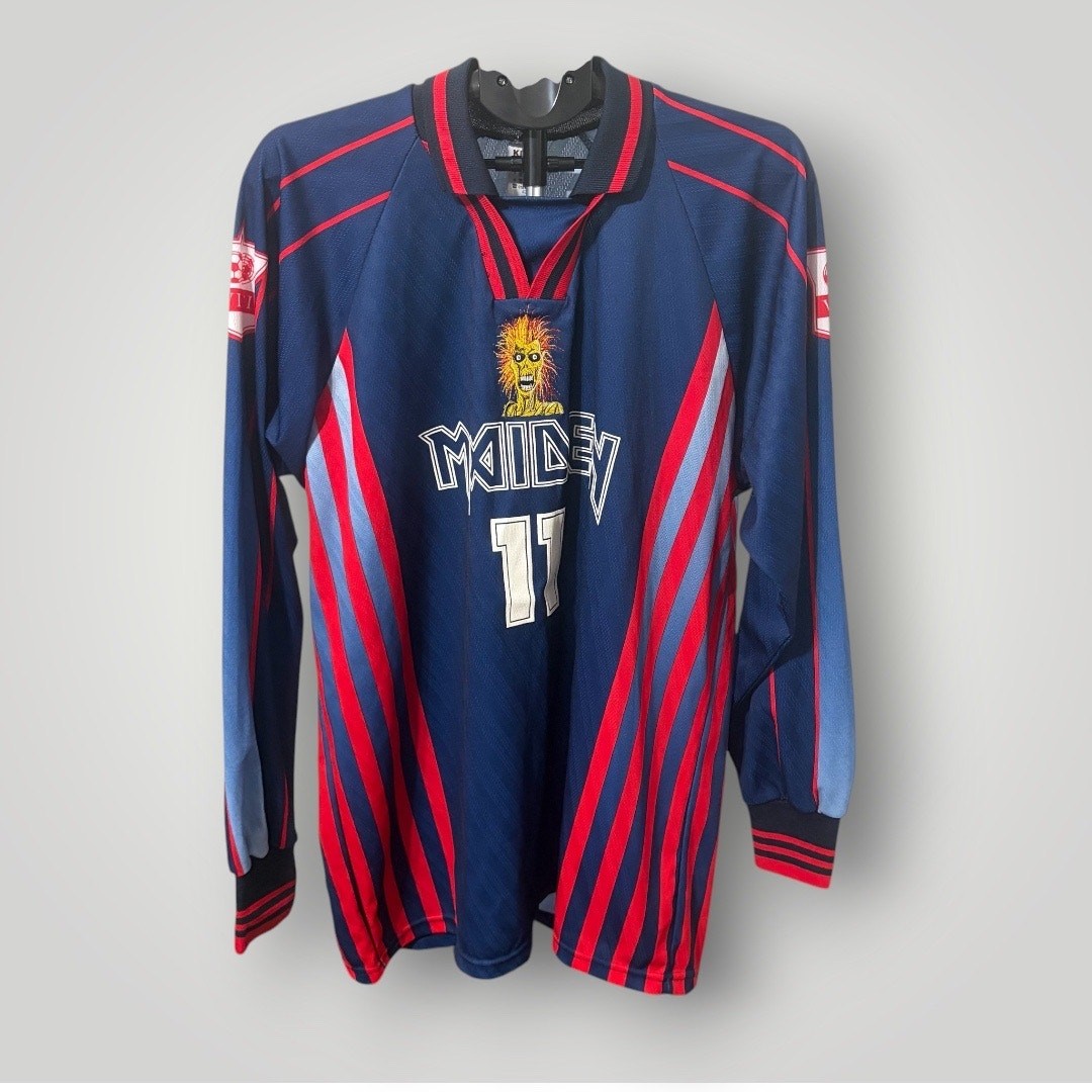 90s Vintage 1998 Iron Maiden Virtual XI Soccer Jersey Shirt 42/44
