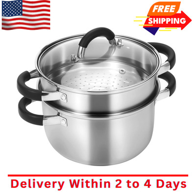 3.2QT Steamer for Cooking - Stainless Steel Steam Pot with Steamer Basket, Cooki