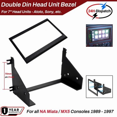 Double Din Head Unit Bezel 2DIN Frame For 1989-97 Mazda Miata NA  Fits 7'' Radio