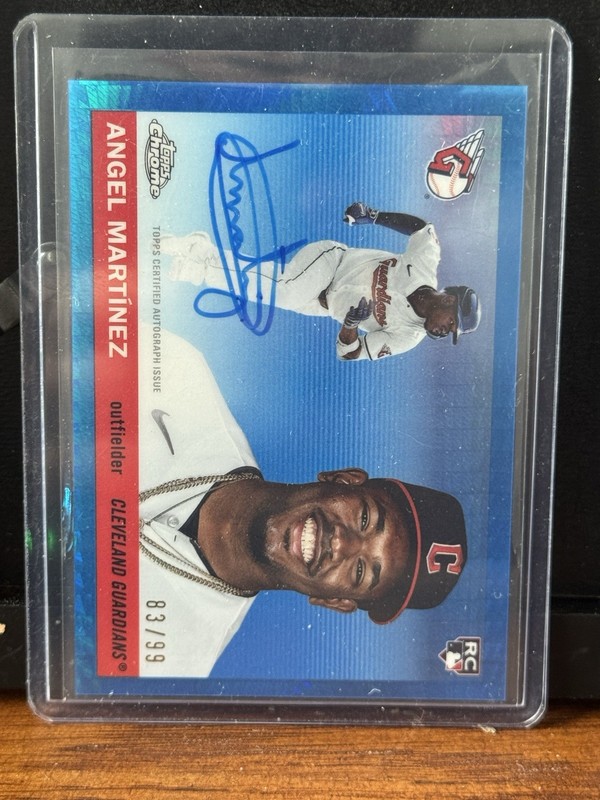 2025 Topps Chrome Platinum ANGEL MARTINEZ Blue Prism Auto /99 CPA-AM (RC)