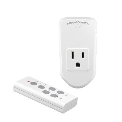 Remote Control Switch for Christmas Lights, 100ft, 10A 1200W, White