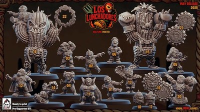 Halfling / Wichtel 'Los Lunchadores' Fantasy Football Team + Support Personal +