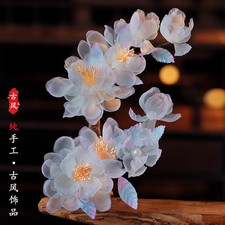Chinese Style Hanfu Silk Flower Multi-Layered Hairpin Headpiece Hair Accessory