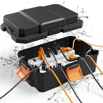 Diivoo Waterproof Electrical Boxes Outdoor, Weatherproof Plug Box, Outside Ca...