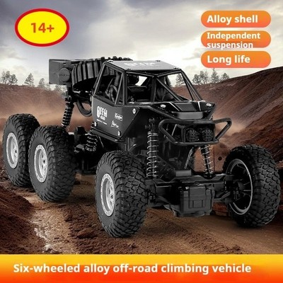 6WD RC Car 1:12 Scale Remote Control Truck Off-Road Monster Crawler 2.4GHz Black