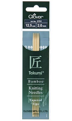 Clover Takumi Nadelspiel Bambus in verschiedenen Größen und Längen