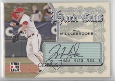 2011 ITG Heroes and Prospects Hard Cuts Silver /24 Will Middlebrooks Auto 0a6