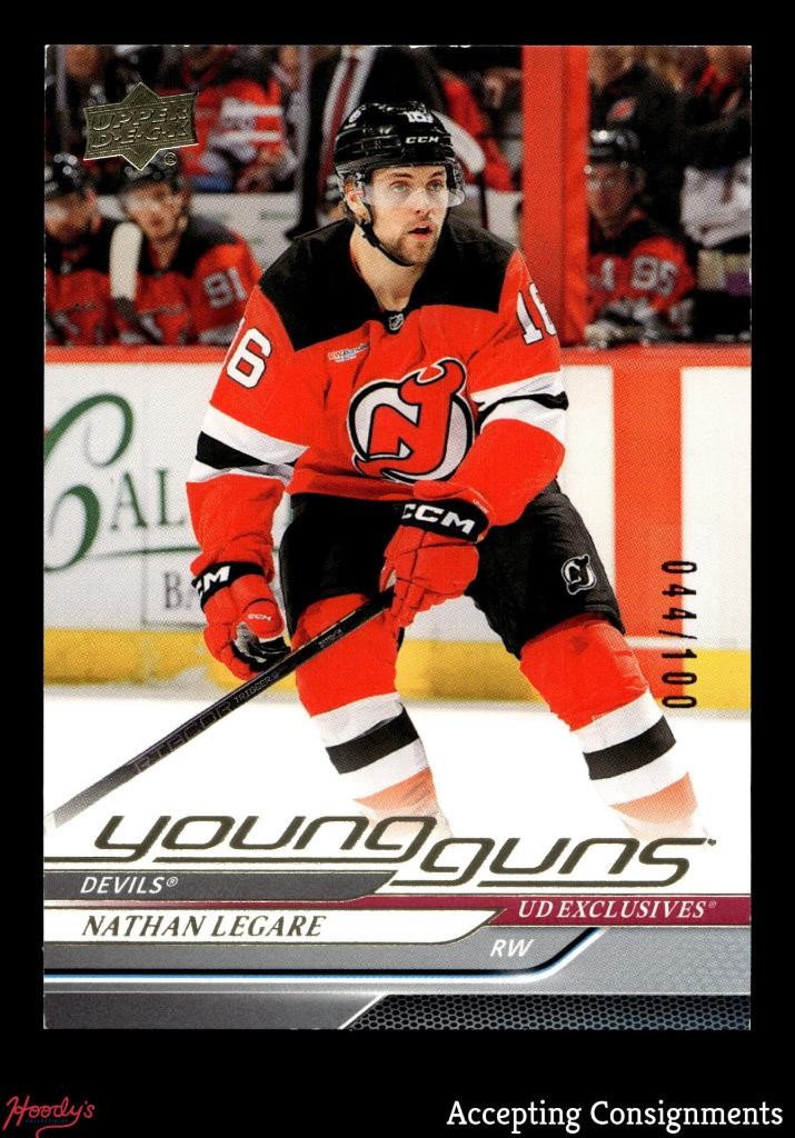 2024-25 Upper Deck Exclusives #717 Nathan Legare RC ROOKIE YOUNG GUNS 044/100