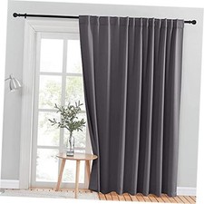 Sliding Door Curtain for Patio, 100x84 Blackout 100"W x 84"L (Pack of 1) Grey