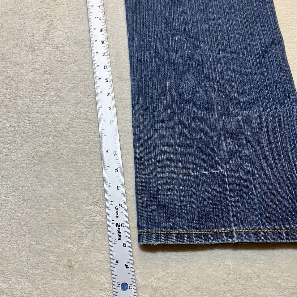 复古 Imperial Junkie 牛仔裤男式 36x33 Selvedge 牛仔刺绣宽松 Y2K — 第 3/4 张图片