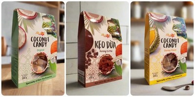 Xin Chào Việt Nam Coconut Candy Box With Traditional/ Durian
