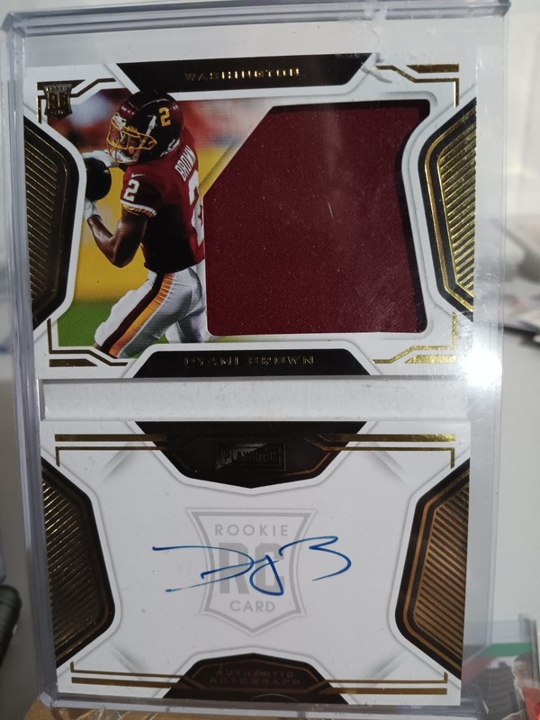 2021 Panini Playbook - Rookie Jersey Autograph Dyami Brown #228 Gold /99 RPA